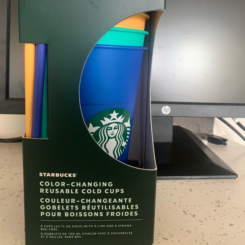 Starbucks Color Changing Reusable Cups Set of 5